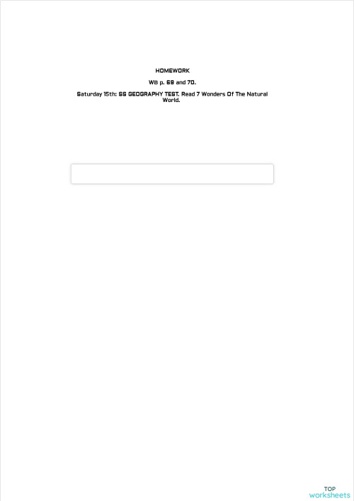 HOMEWORK CLASS 5. Interactive worksheet | TopWorksheets
