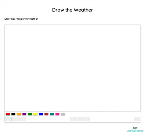Draw the Weather. Interactive worksheet | TopWorksheets