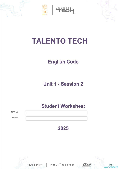 UNIT 1 SESSION 2. Interactive worksheet | TopWorksheets