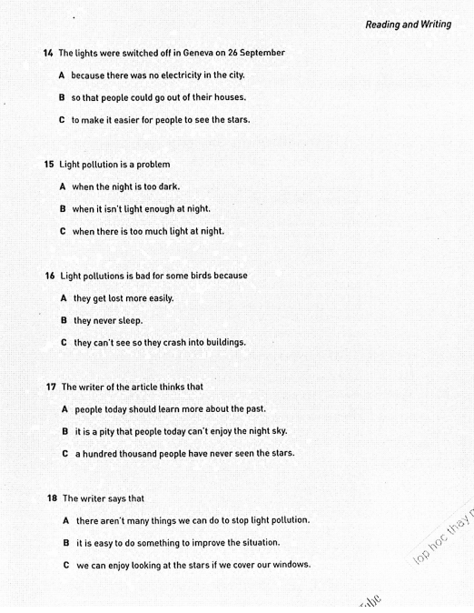 Collin A2 Test 2 READING. Interactive worksheet TopWorksheets