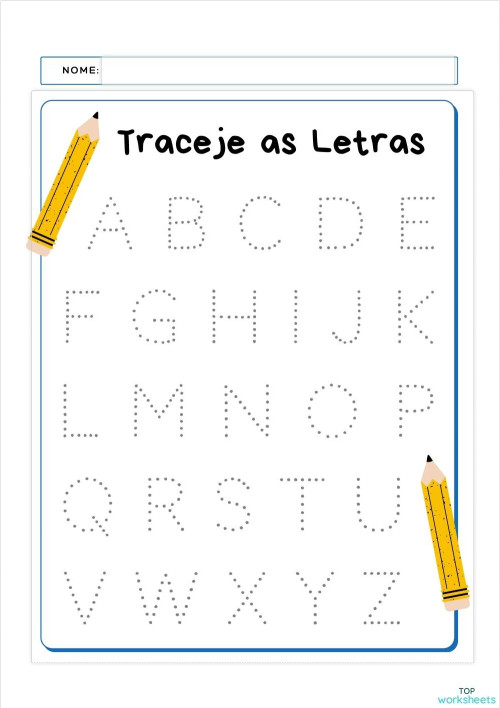 Sublinhar alfabeto e números. Ficha interativa | TopWorksheets