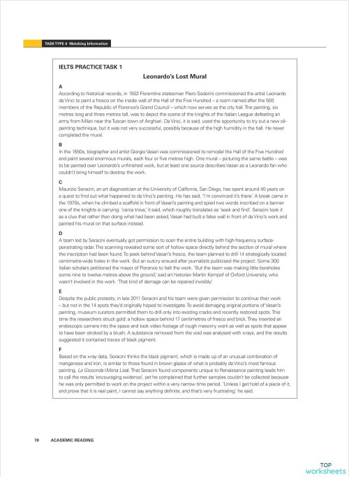 LESSON 11 - HW - MATCHING INFO. Interactive worksheet | TopWorksheets