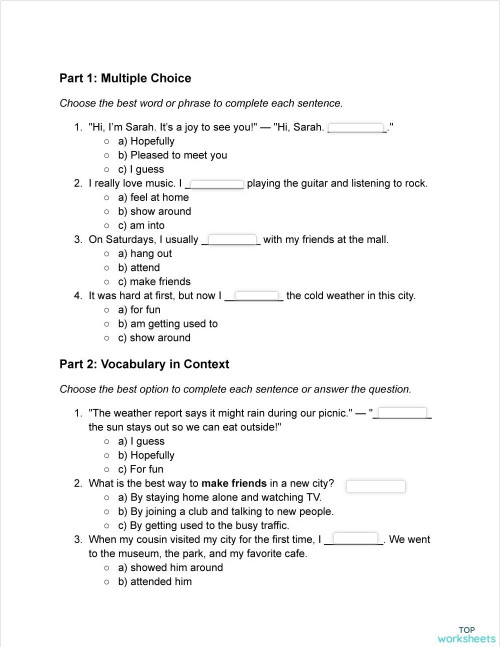 Viewpoint vocabulary page 29. Interactive worksheet | TopWorksheets