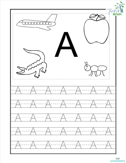 Learning the vowel A. Interactive worksheet | TopWorksheets