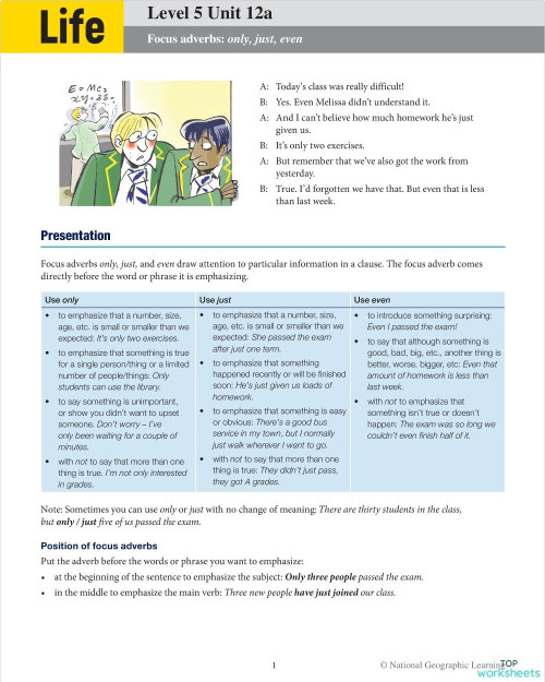 Neo Cursos Life 5 Unit 12a. Interactive worksheet | TopWorksheets