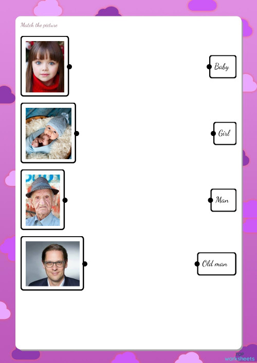 Match Work. Interactive worksheet TopWorksheets