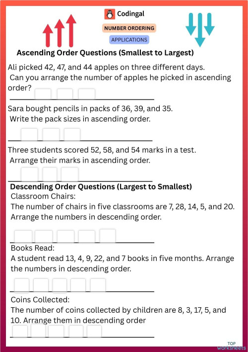 M_G01M04L11_WE02_Ordering_Numbers_6. Interactive worksheet | TopWorksheets