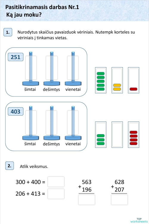 3 klasė: interactive worksheets and online exercises | TopWorksheets