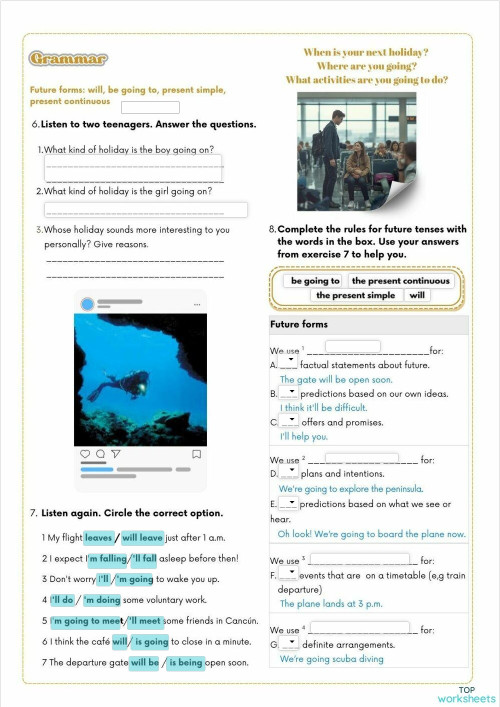 II. 4 Grammar 5to. Interactive worksheet | TopWorksheets