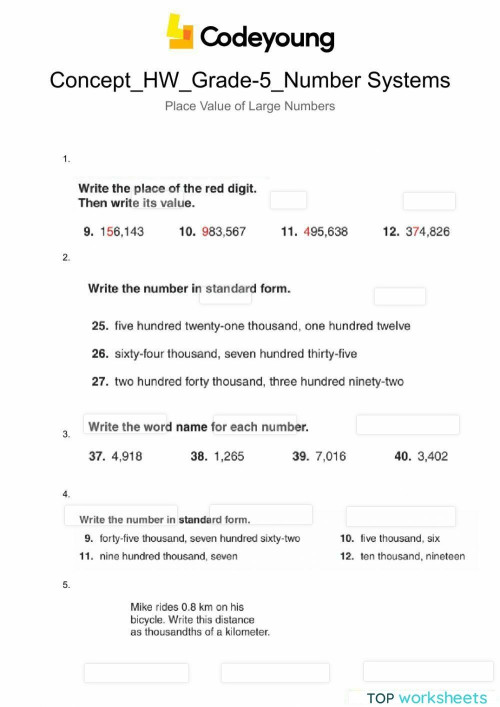 ConceptHWIntroduction to Crores & Millions. Interactive worksheet