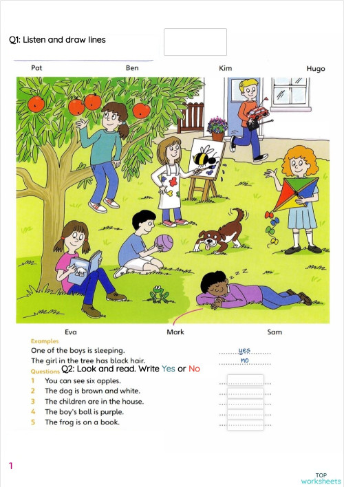 Starters 1: interactive worksheets and online exercises | TopWorksheets