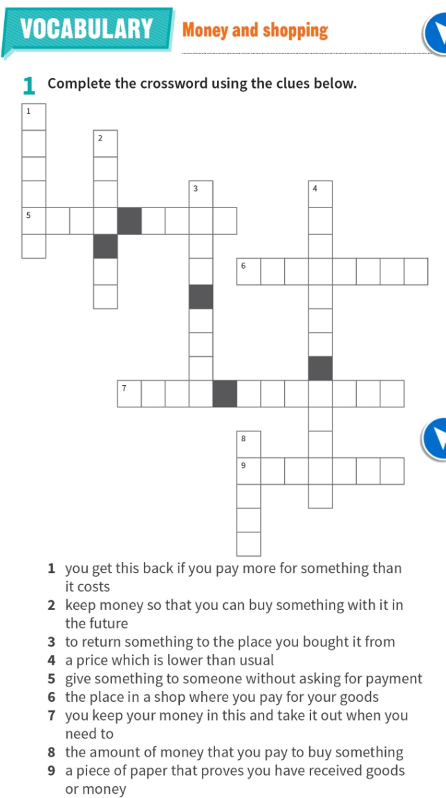 UNT 9 VOCABULARY PAG 36. Interactive worksheet | TopWorksheets