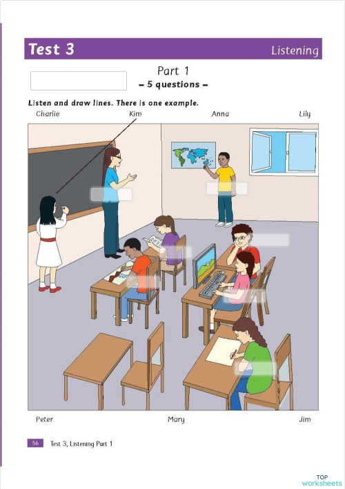 2018 Yle Movers Test 3 P1 2 L Interactive Worksheet Topworksheets