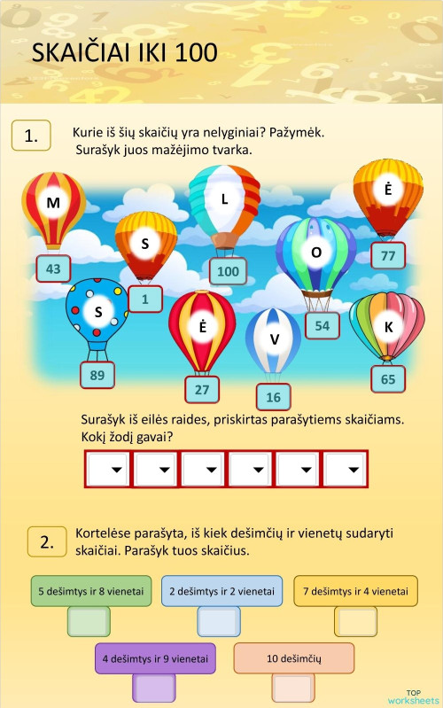 3 klasė: interactive worksheets and online exercises | TopWorksheets