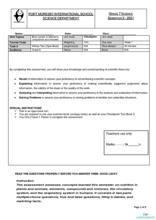 natural science interactive worksheets and online exercises topworksheets