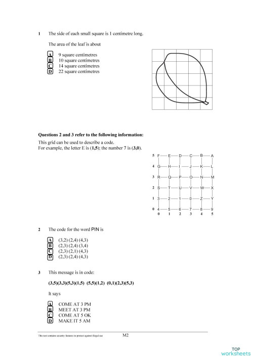Maths Selective School Test 2a. Interactive worksheet | TopWorksheets