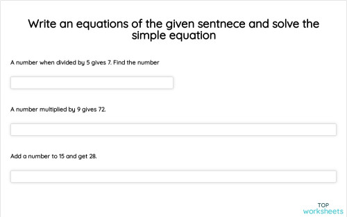 M_G06_M08_L33_WE02 Write an equations of the given sentnece and solve ...
