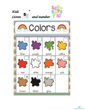 Kids: Colours. Interactive worksheet | TopWorksheets