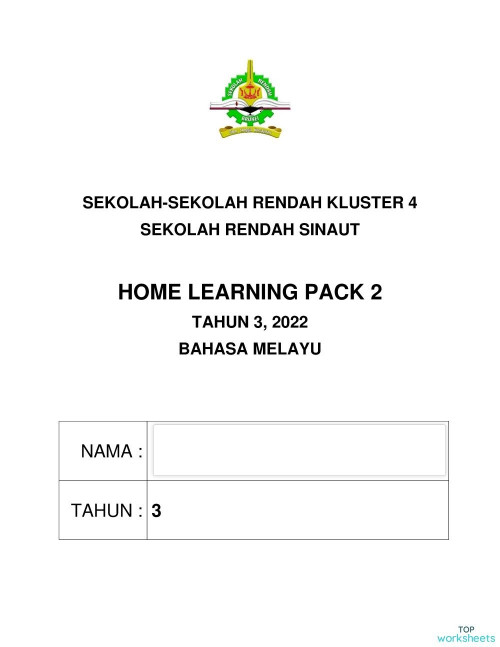 Home Learning Pack 2 (BM)_1. Interactive worksheet | TopWorksheets
