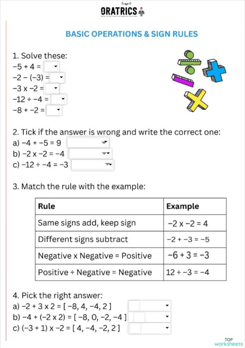 Grade 6 43. Interactive worksheet | TopWorksheets