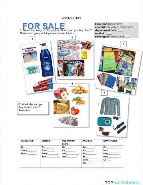 Other: interactive worksheets and online exercises | TopWorksheets