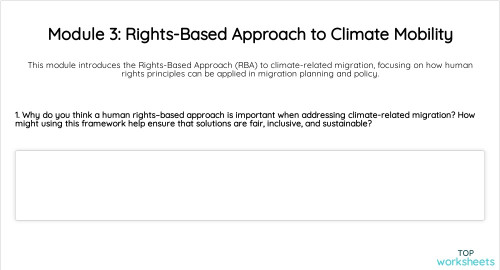 Module 3: Rights-Based Approach to Climate Mobility. Interactive ...