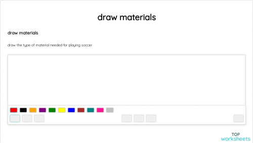 draw materials. Interactive worksheet | TopWorksheets