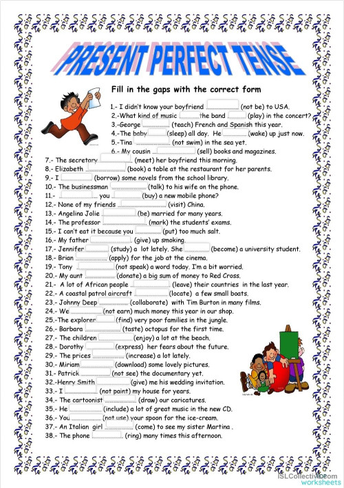 Present Perfect. Interactive worksheet | TopWorksheets