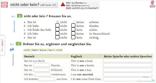 Nicht Oder Kein übungen
