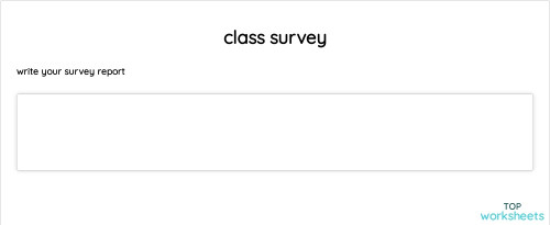 class survey. Interactive worksheet | TopWorksheets