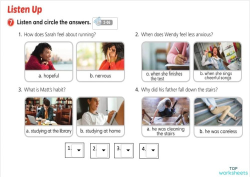 Listen up unit2B. Interactive worksheet | TopWorksheets