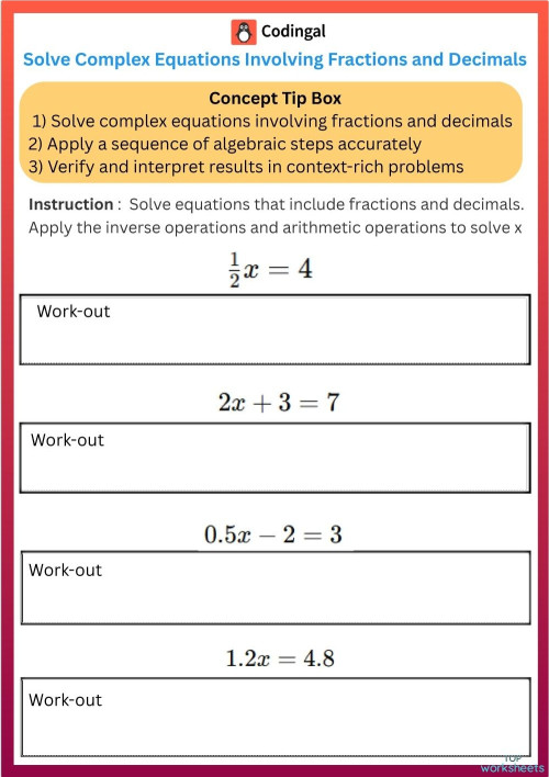 M_G06M08L38_WC01_Solving_Complex_Equations_1. Interactive worksheet ...