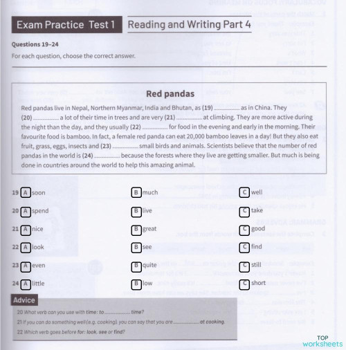 A2 R&W Part 4. Interactive worksheet | TopWorksheets