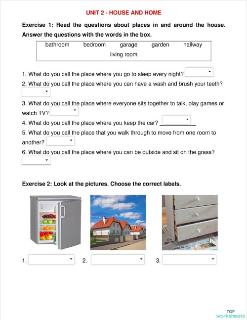 Unit 2 House And Home Vocabulary And Grammar Interactive Worksheet Unit 2 House And Home Vocabulary And Grammar Interactive Worksheet