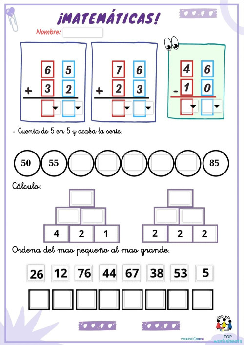 02 Matemáticas AS1. Ficha interactiva | TopWorksheets