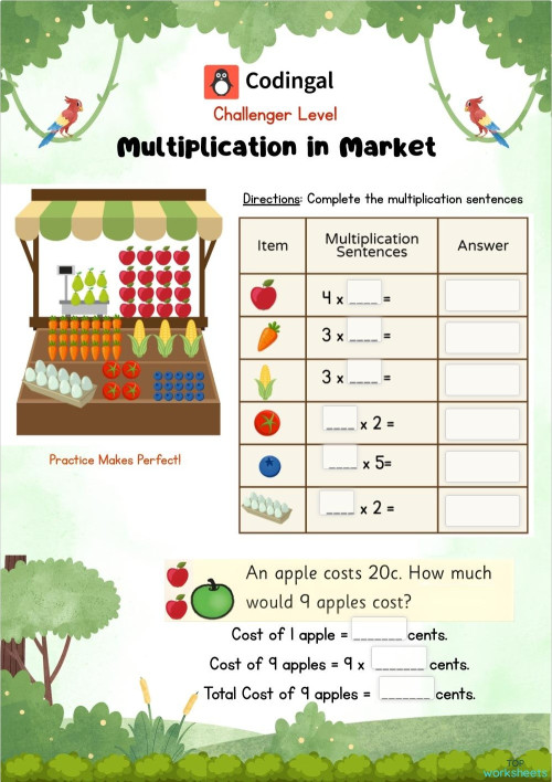M_G04M04L09_WC03_Basics_of_Multiplication_7. Interactive worksheet ...