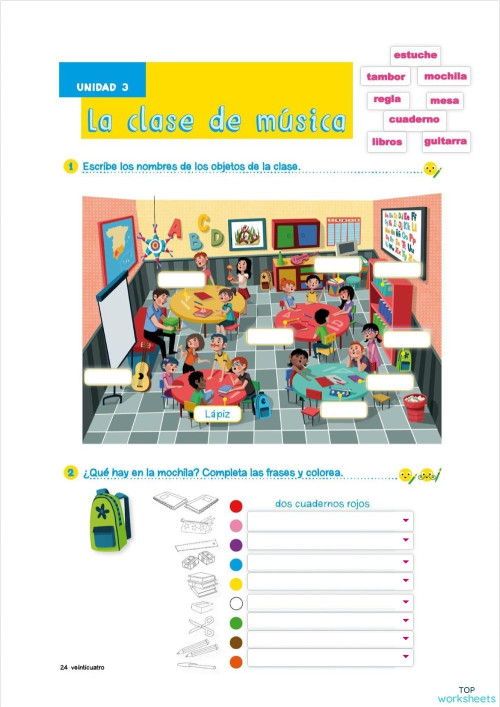 Lola y Leo 1 Unidad 4 Vocabulario. Ficha interactiva | TopWorksheets