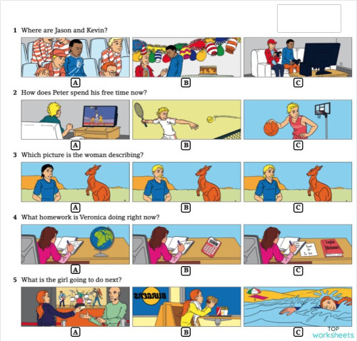 Listening Test Interactive Worksheet Topworksheets