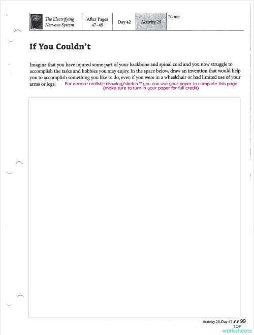 Activity 29: If You Couldn't Pg 99. Interactive worksheet | TopWorksheets
