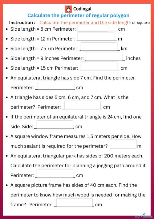 M_G06M11L47_WA01_Perimeter_of_Regular_Polygons_3. Interactive worksheet ...