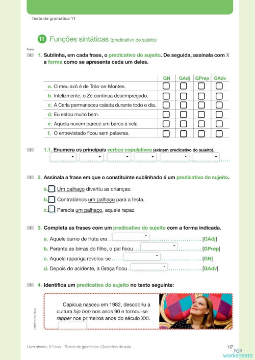 8º ano: fichas interativas e exercícios online | TopWorksheets