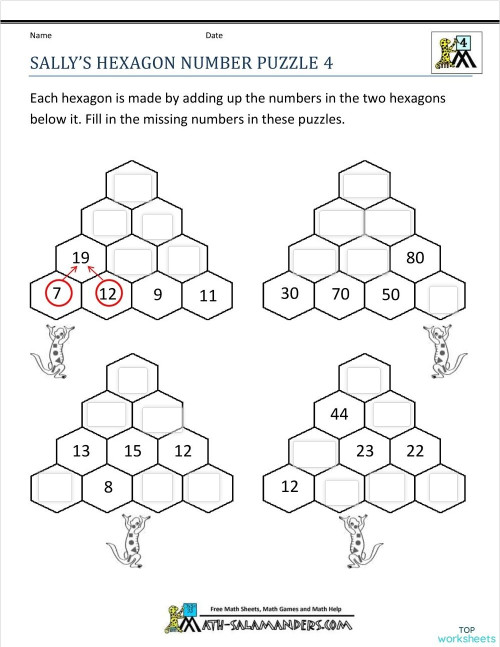 Maths Puzzles. Interactive worksheet | TopWorksheets