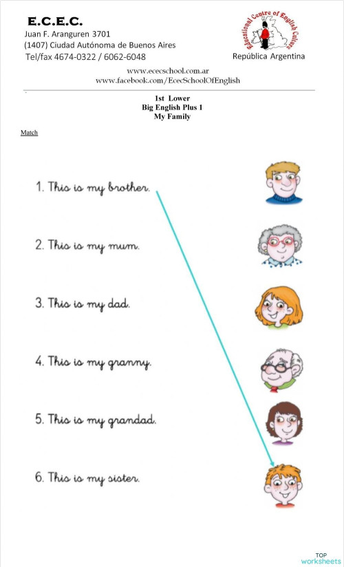 HOMEWORK MY FAMILY 1. Interactive worksheet | TopWorksheets