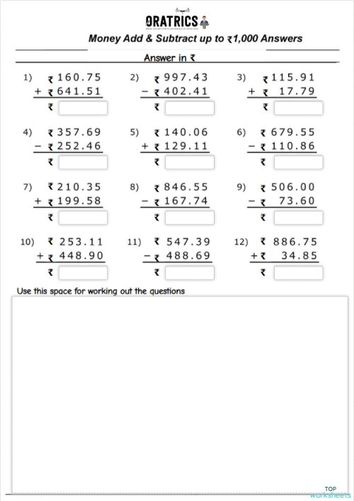 Add the money II. Interactive worksheet | TopWorksheets