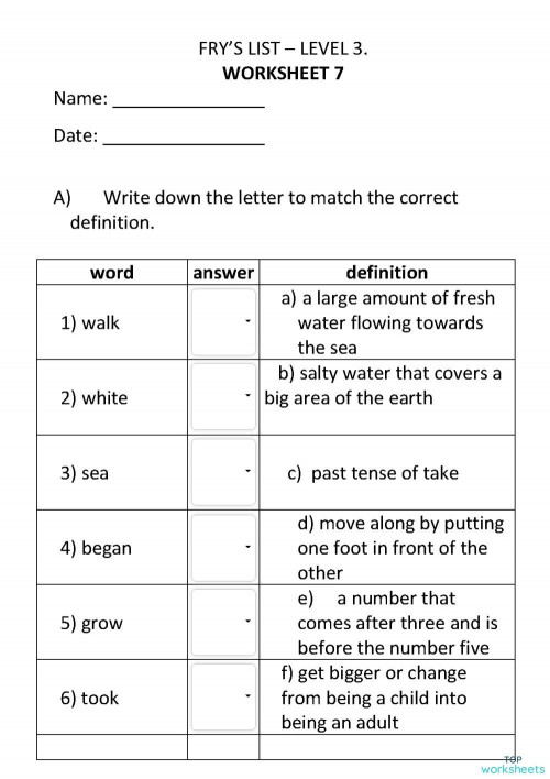 vocabulary interactive worksheets and online exercises topworksheets