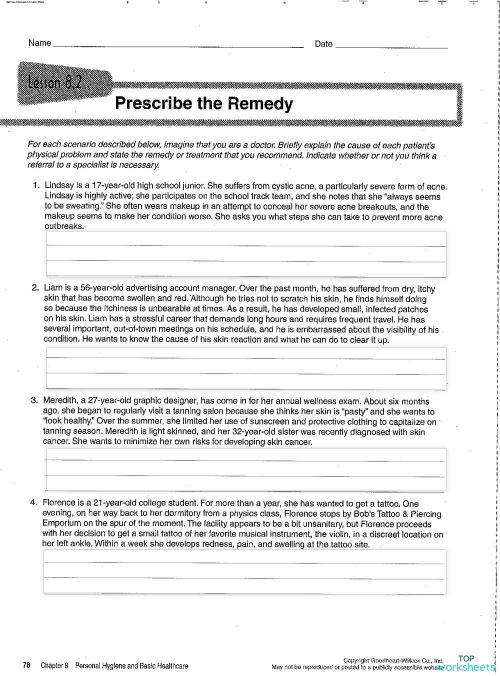 health interactive worksheets and online exercises topworksheets