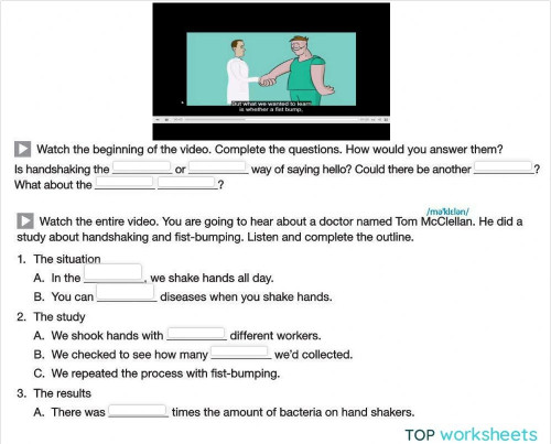 Intermediate 03 unit 7 Video P. 96. Interactive worksheet | TopWorksheets