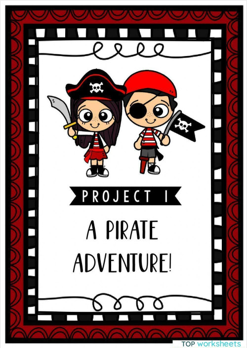 Pirate colors. Interactive worksheet TopWorksheets