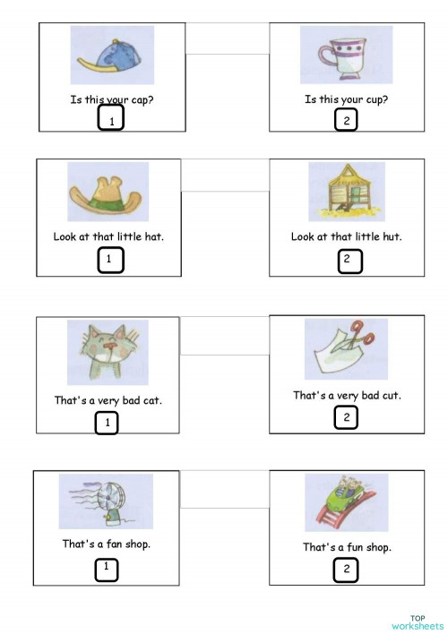 cap or cup interactive worksheet topworksheets