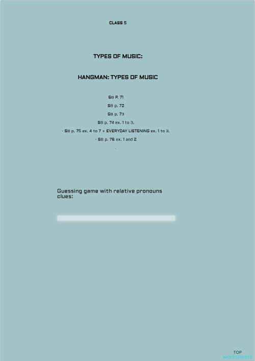 CLASS 5 ACTIVITIES. Interactive worksheet | TopWorksheets